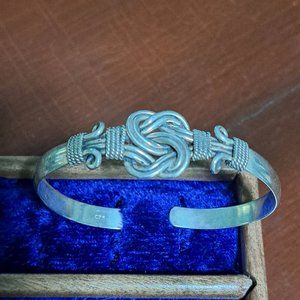 Sterling silver knot cuff bracelet